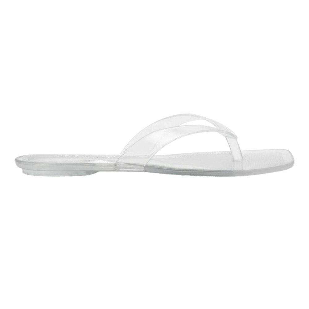 Steve Madden Womens/Ladies Minimalist Jelly Flat Flip Flops / Clear